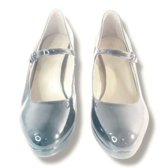 Beautiful Naturalizer Platform Heels, Shiny Black, Size 9.5 - Made in Vietnam - Picture 3 of 7